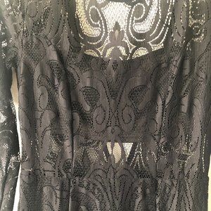 Floor length black dress (M)